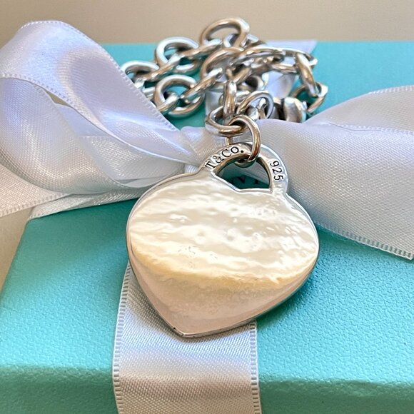 Tiffany & Co. XL Heart Bracelet Silver Extra Large RTT Return To Tiffany - Picture 7 of 10
